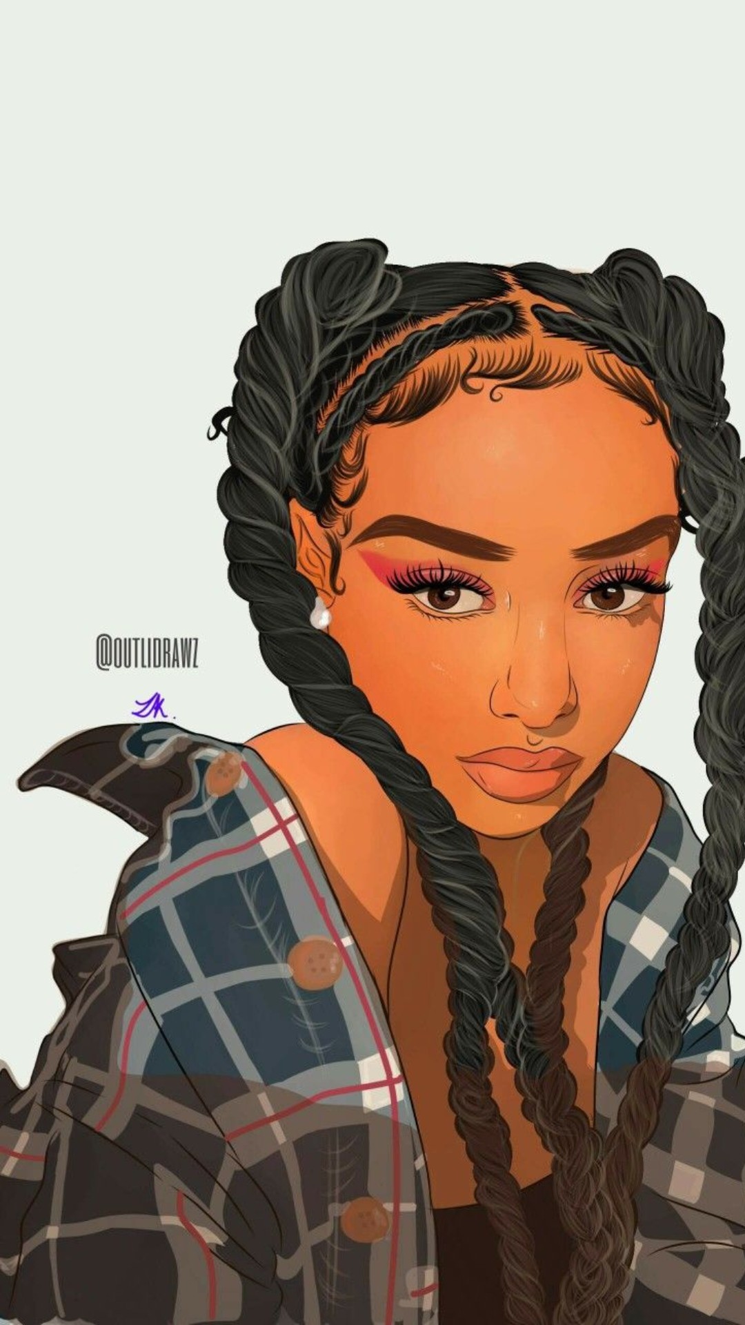 Black Girl Cartoon Background