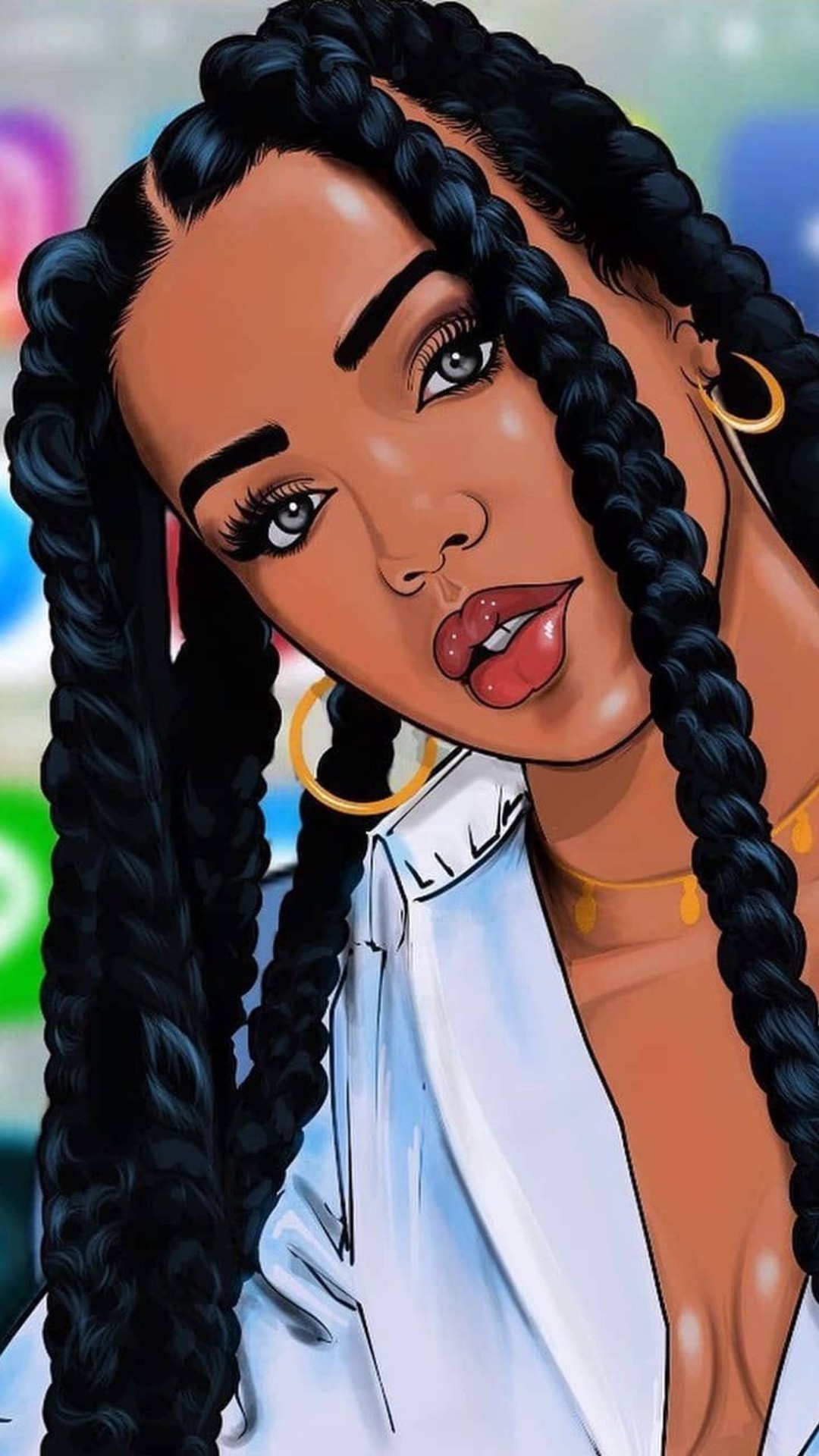 Black Girl Cartoon Wallpaper Images