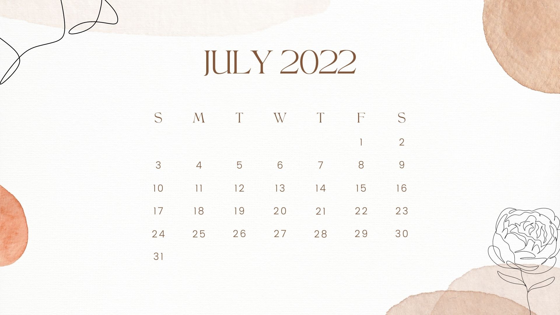 July Calendar Background pictures