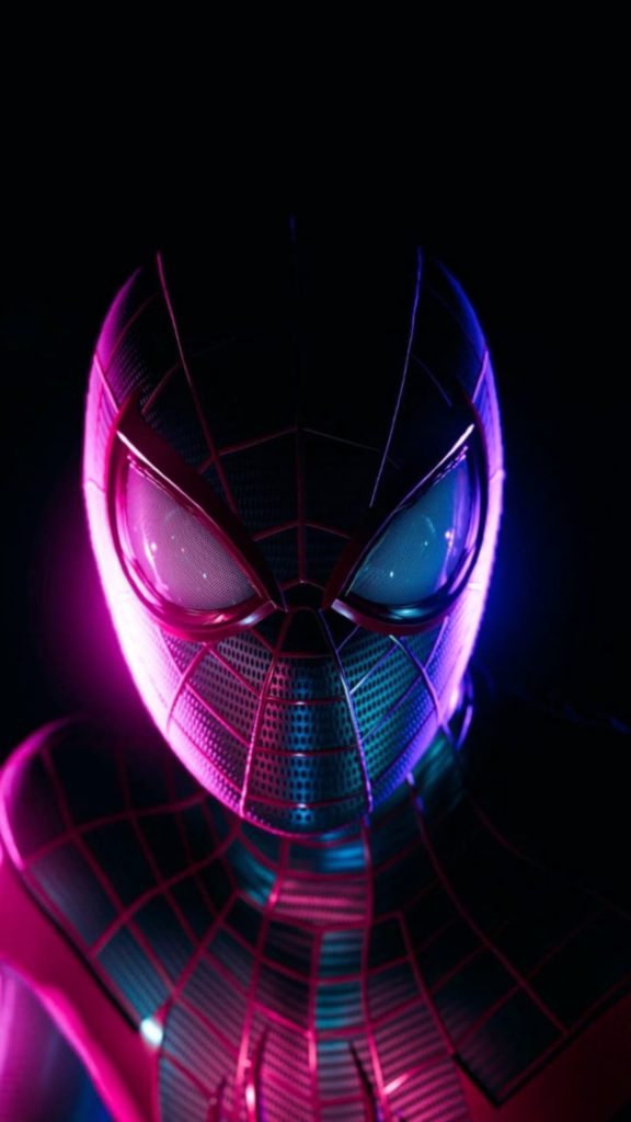 Neon Spider Man Mobile Wallpaper