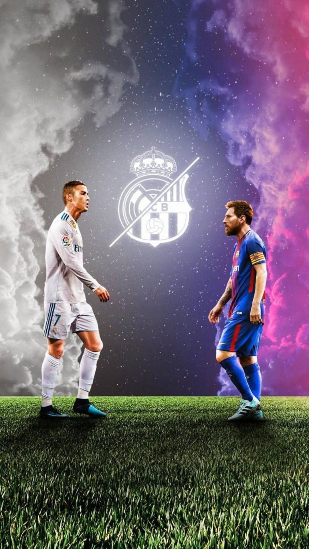 Ronaldo and Messi Phone Wallpaper