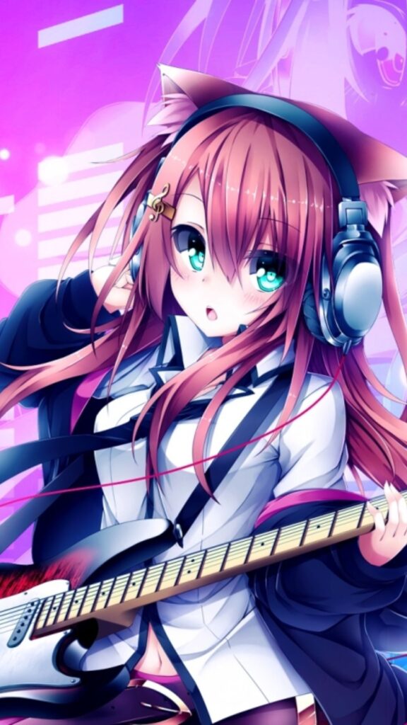 Anime Listening to Music Wallpaper Pictures