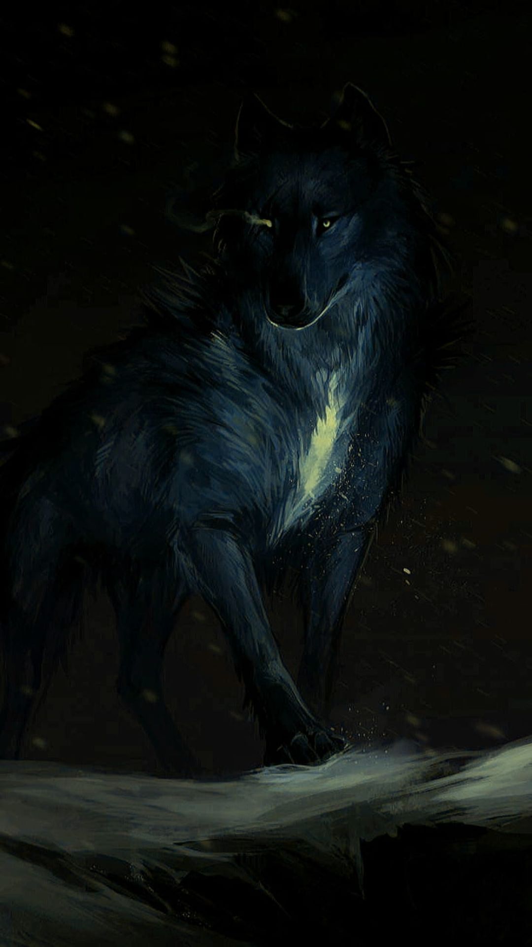 Black Wolf Android Wallpaper