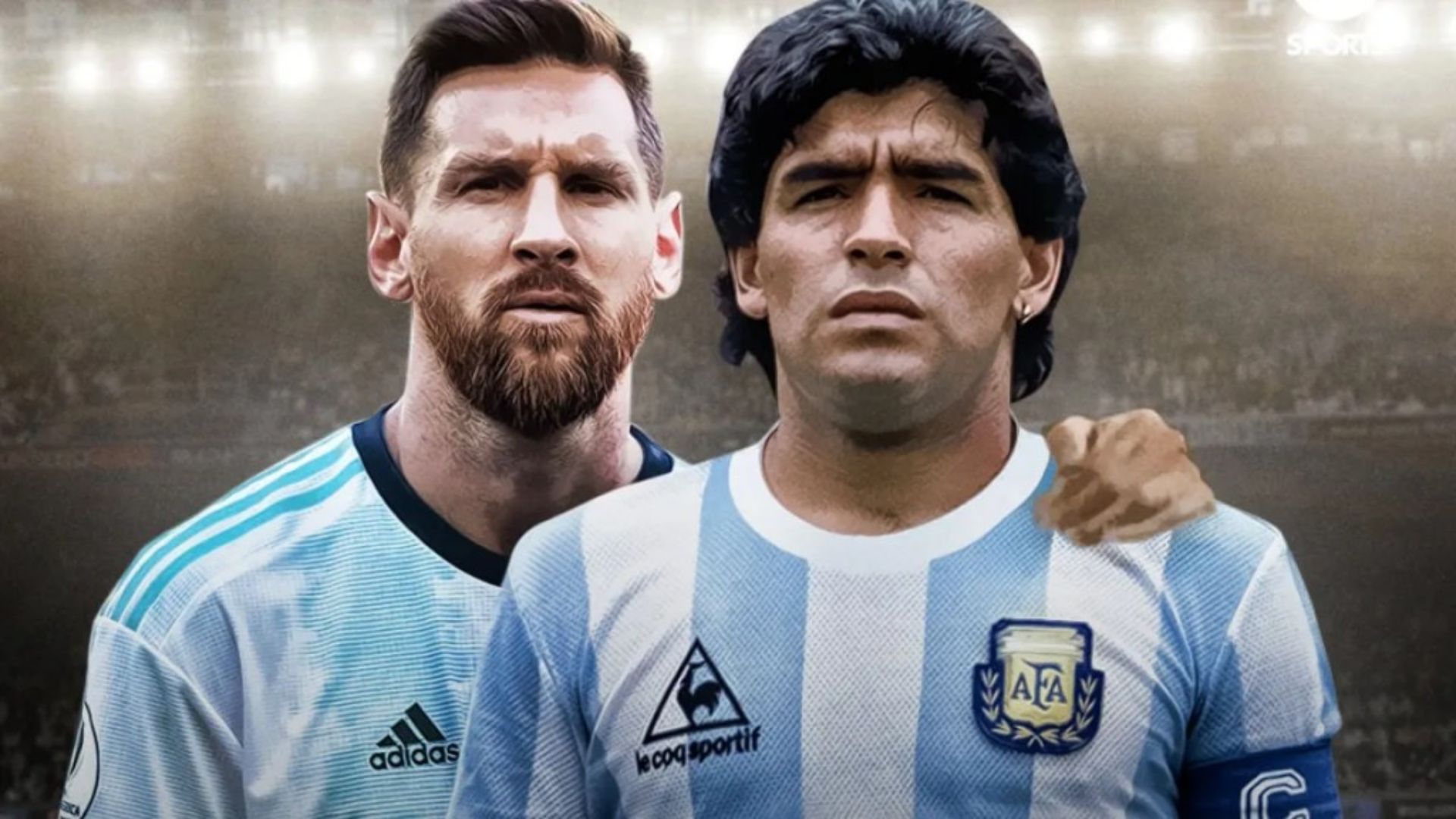Messi and Maradona Laptop Wallpaper