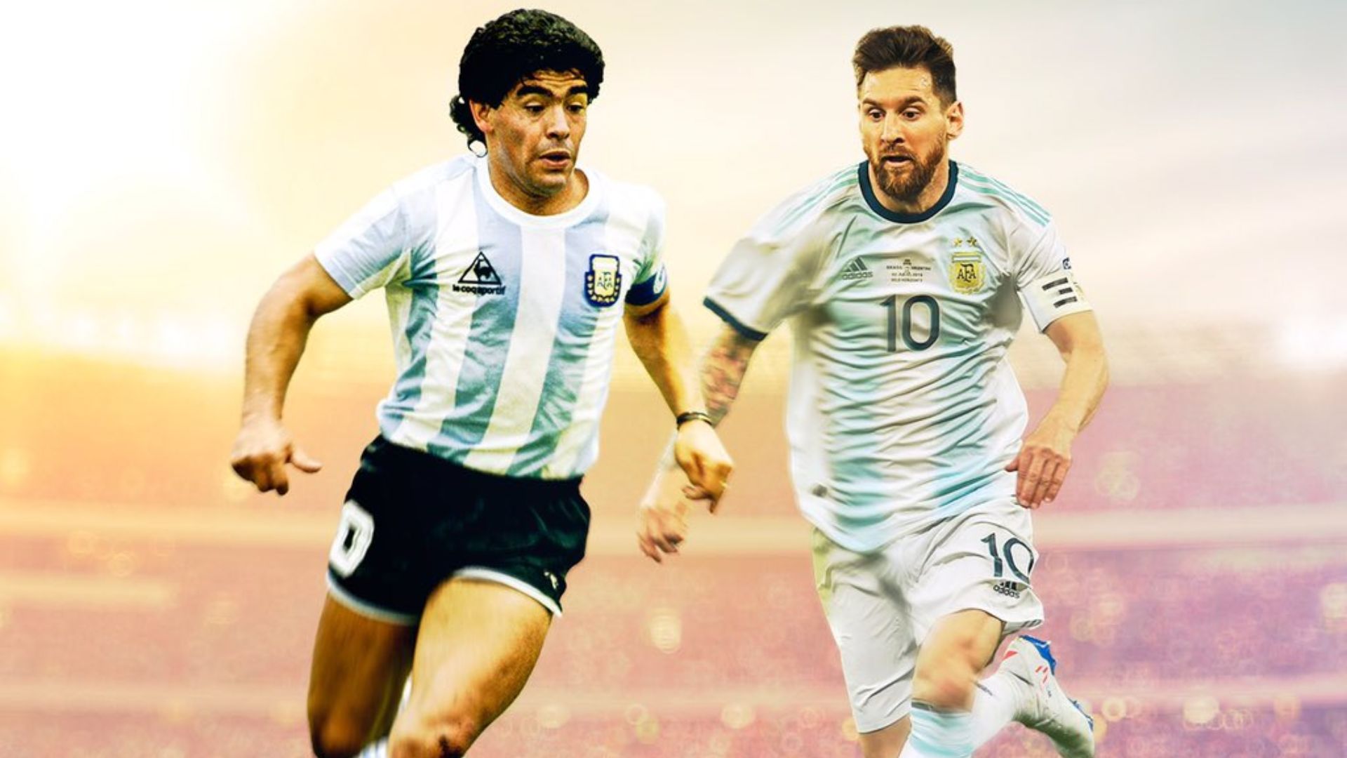 Messi and Maradona Wallpaper 8k