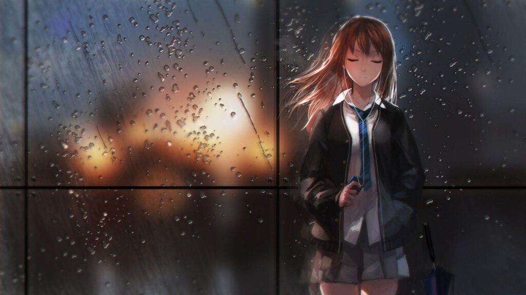 Alone Anime Girl Background Pictures 1