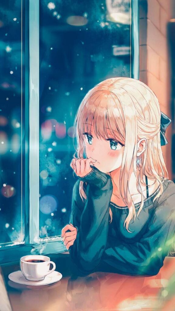 Alone Anime Girl Full HD Wallpaper 1
