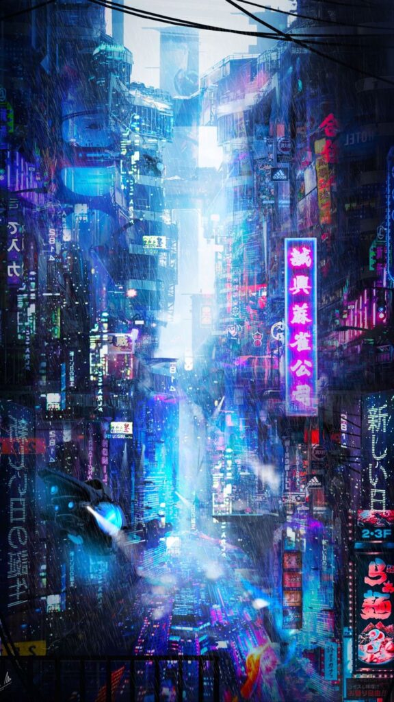 Neon City Android Wallpaper
