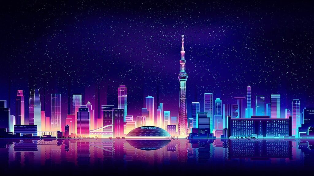 Neon City Background Images