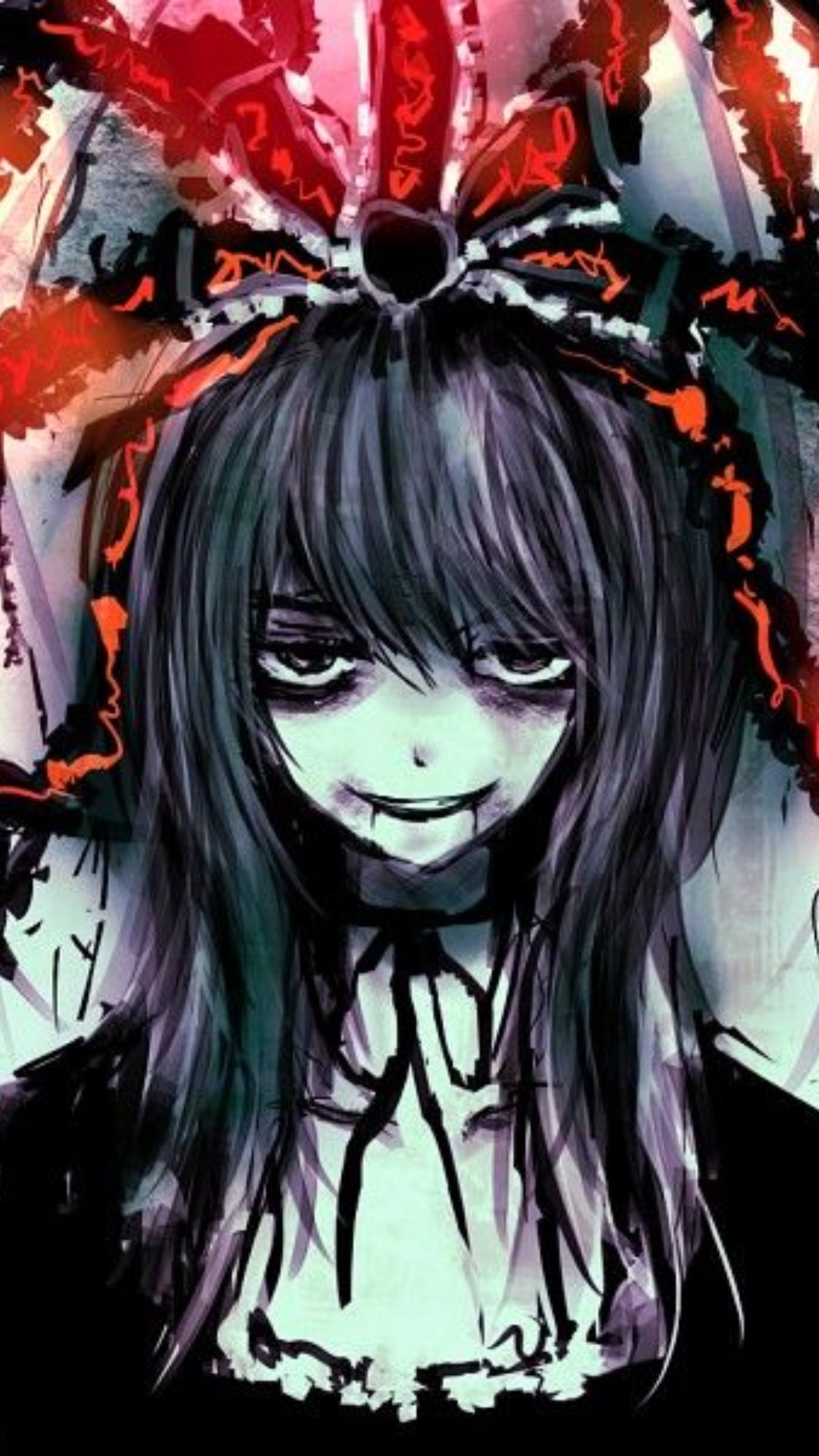 creepy anime girl wallpaper