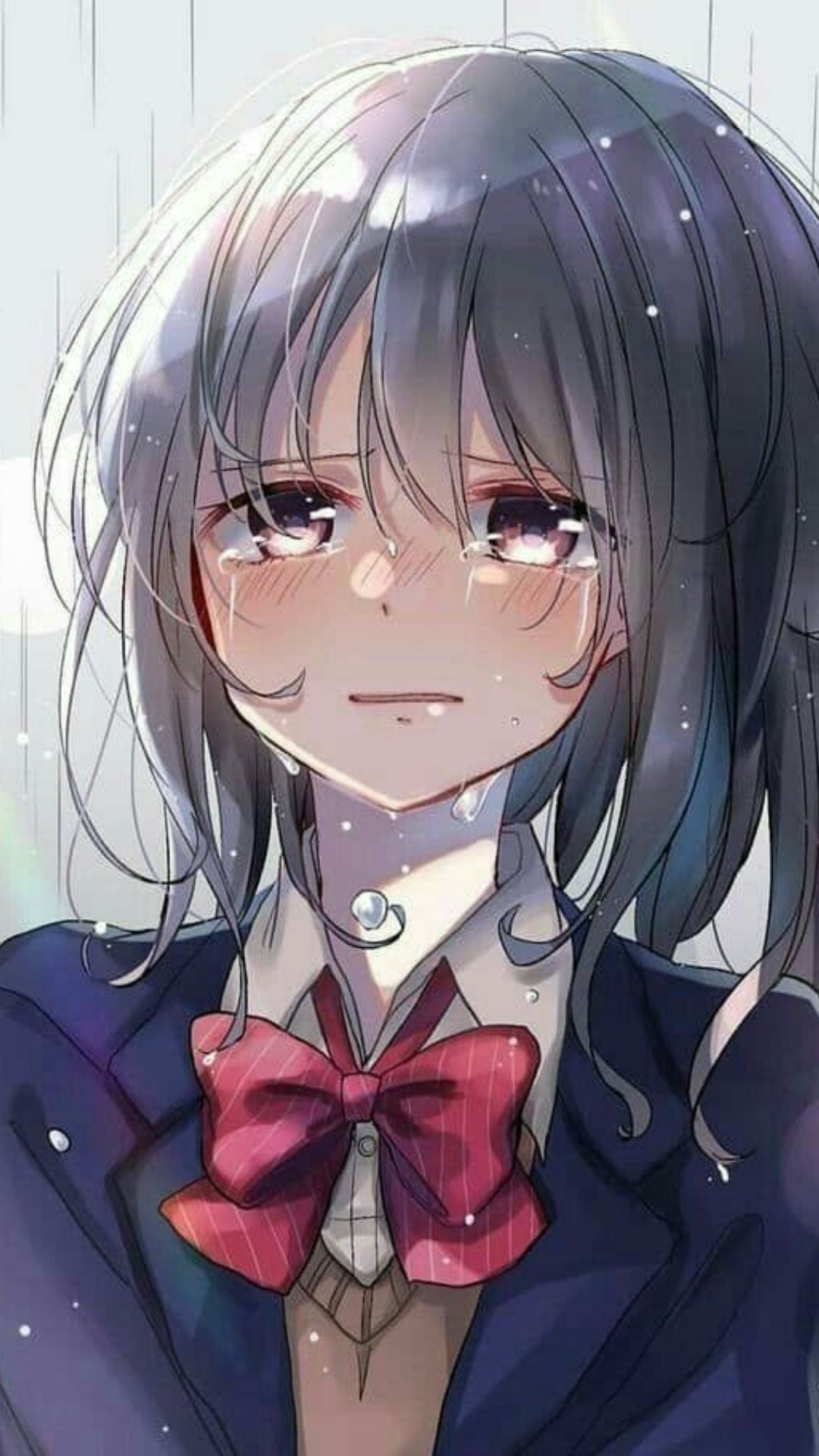 Crying Anime Girl Phone Wallpaper