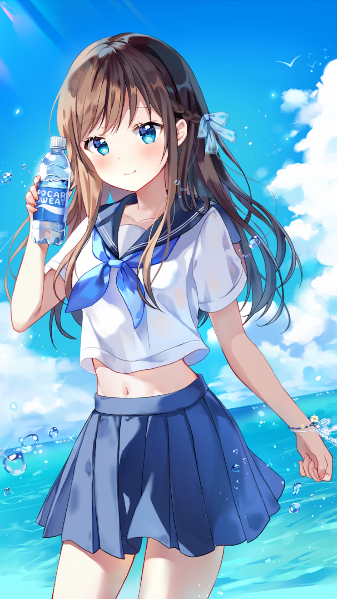 Anime Girl School Uniform Wallpaper 2022