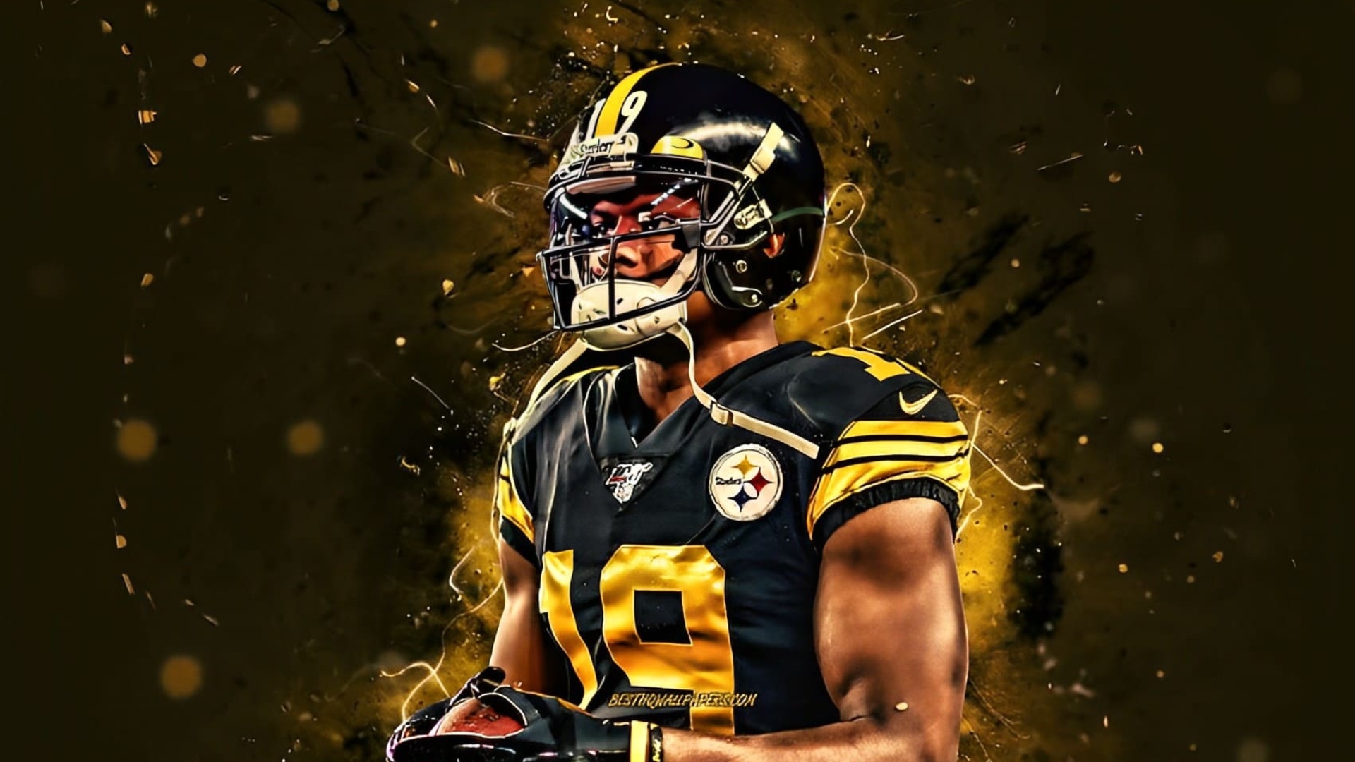 Download Juju Smith Schuster wins touchdown in 2020 Wallpaper