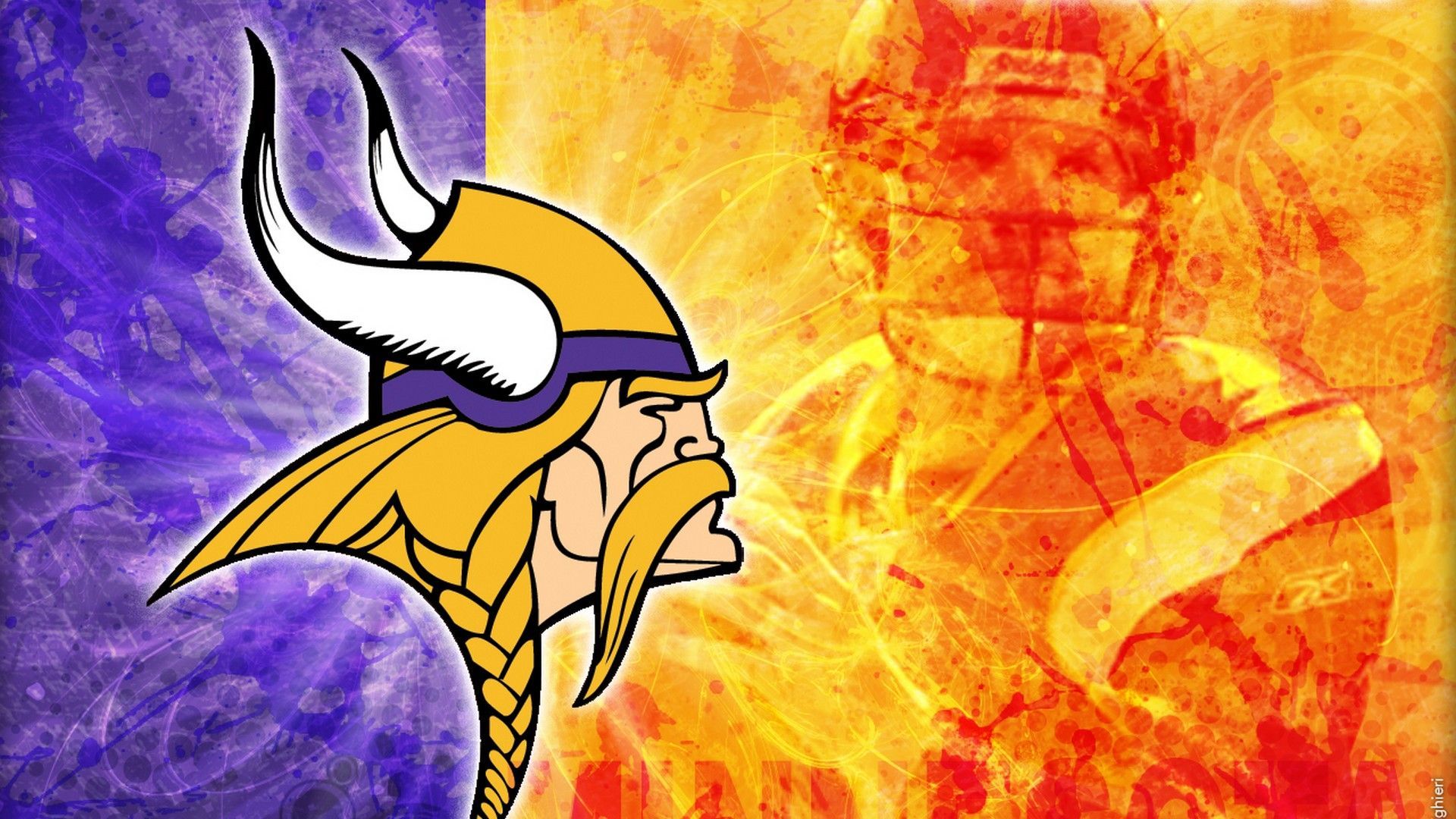Minnesota Vikings Logo Wallpaper 1920x1080 1