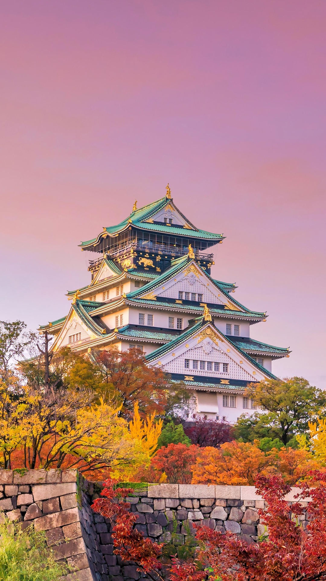 Osaka Castle iPhone Wallpaper