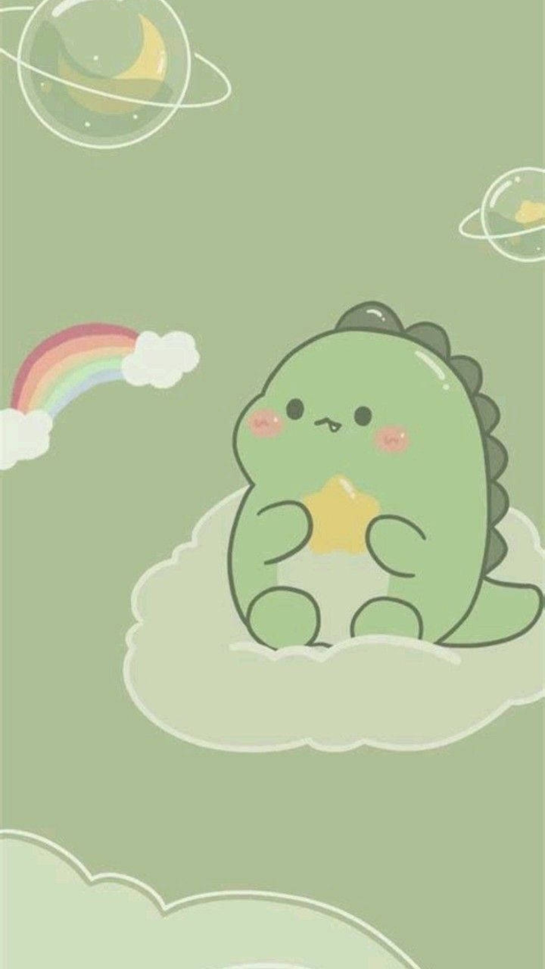 cute dinosaurs background