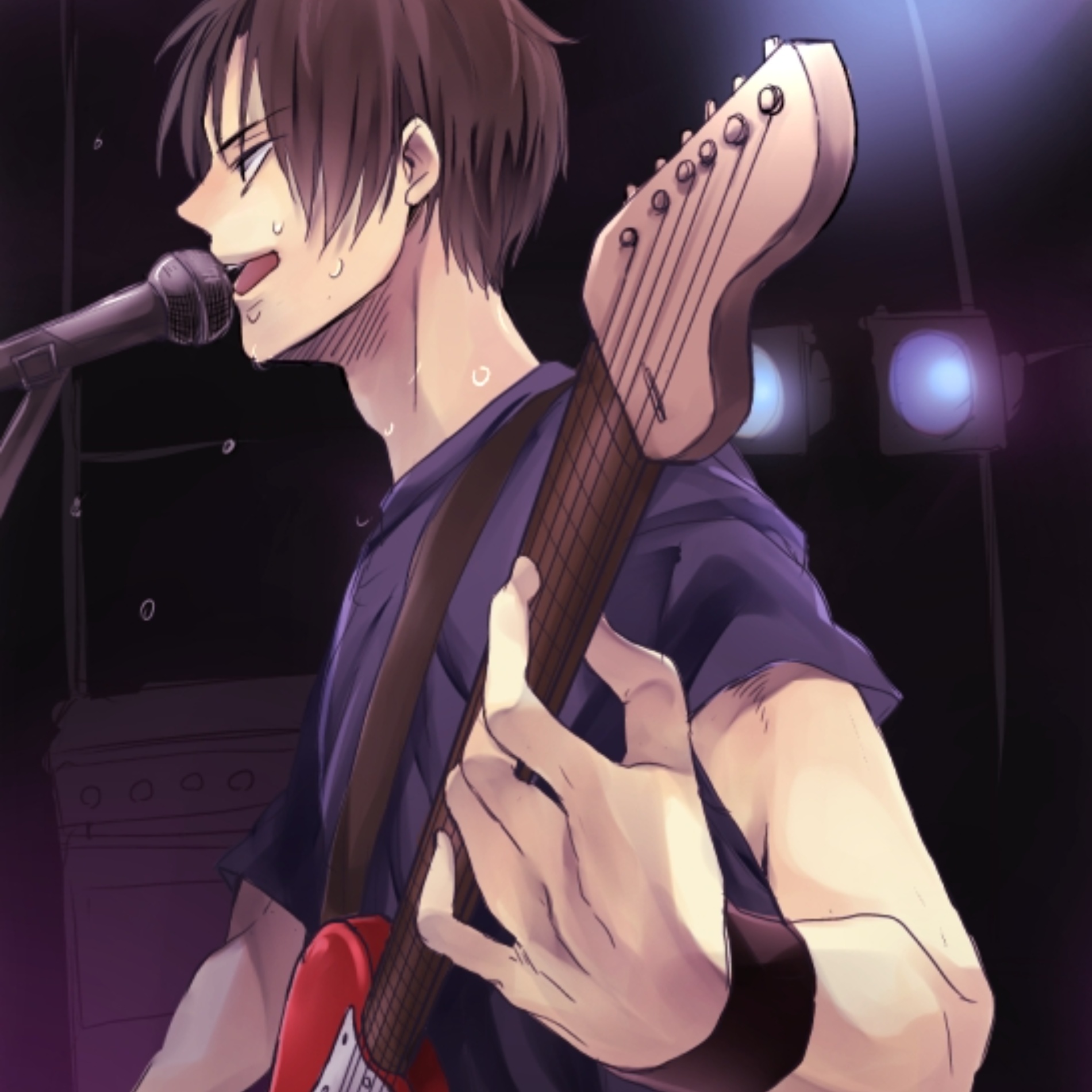 Anime Boy Guitar Pfp for discord