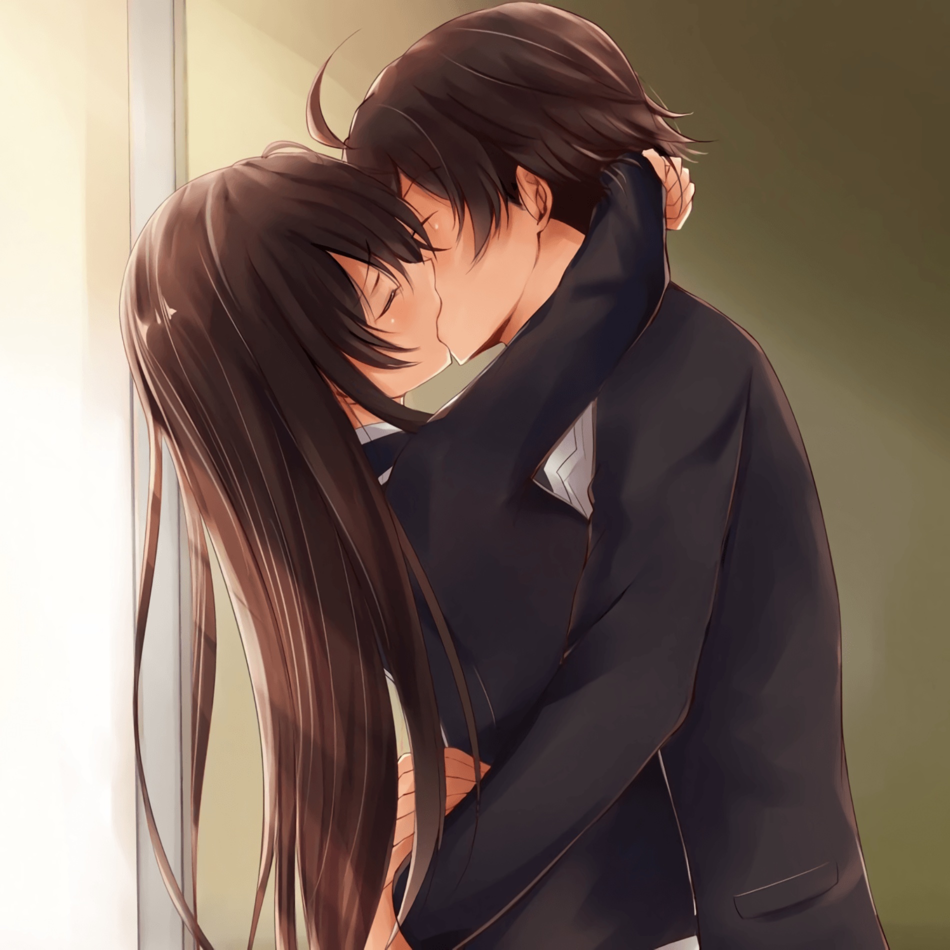 Anime Boy and Girl kiss Pfp for instagram