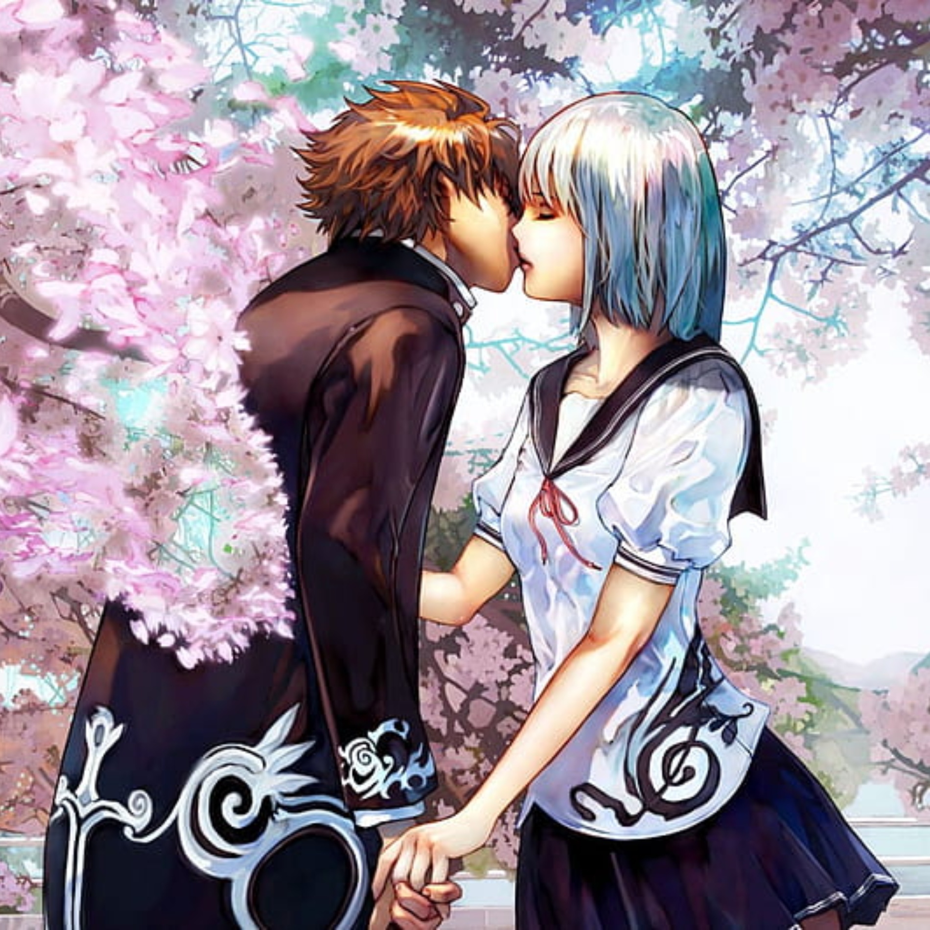 Anime Boy and Girl kiss Profile Picture