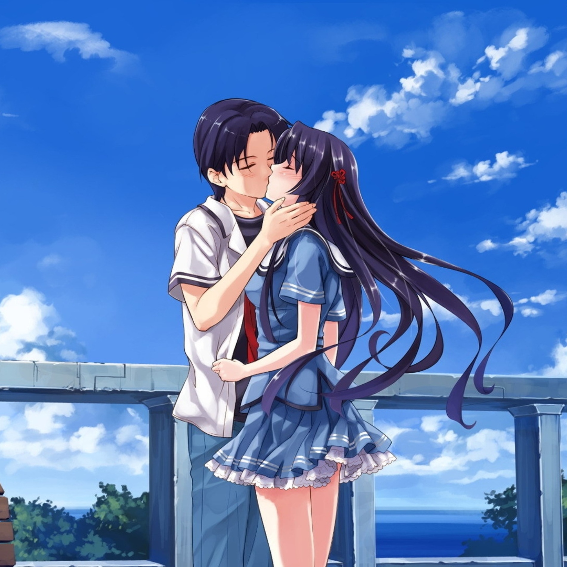 Anime Boy and Girl kiss icon