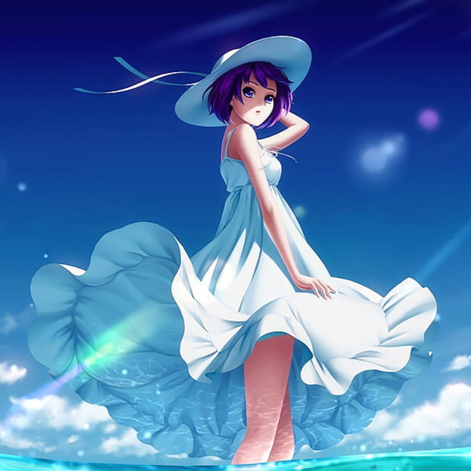 Beach Anime Girl Pfp for discord