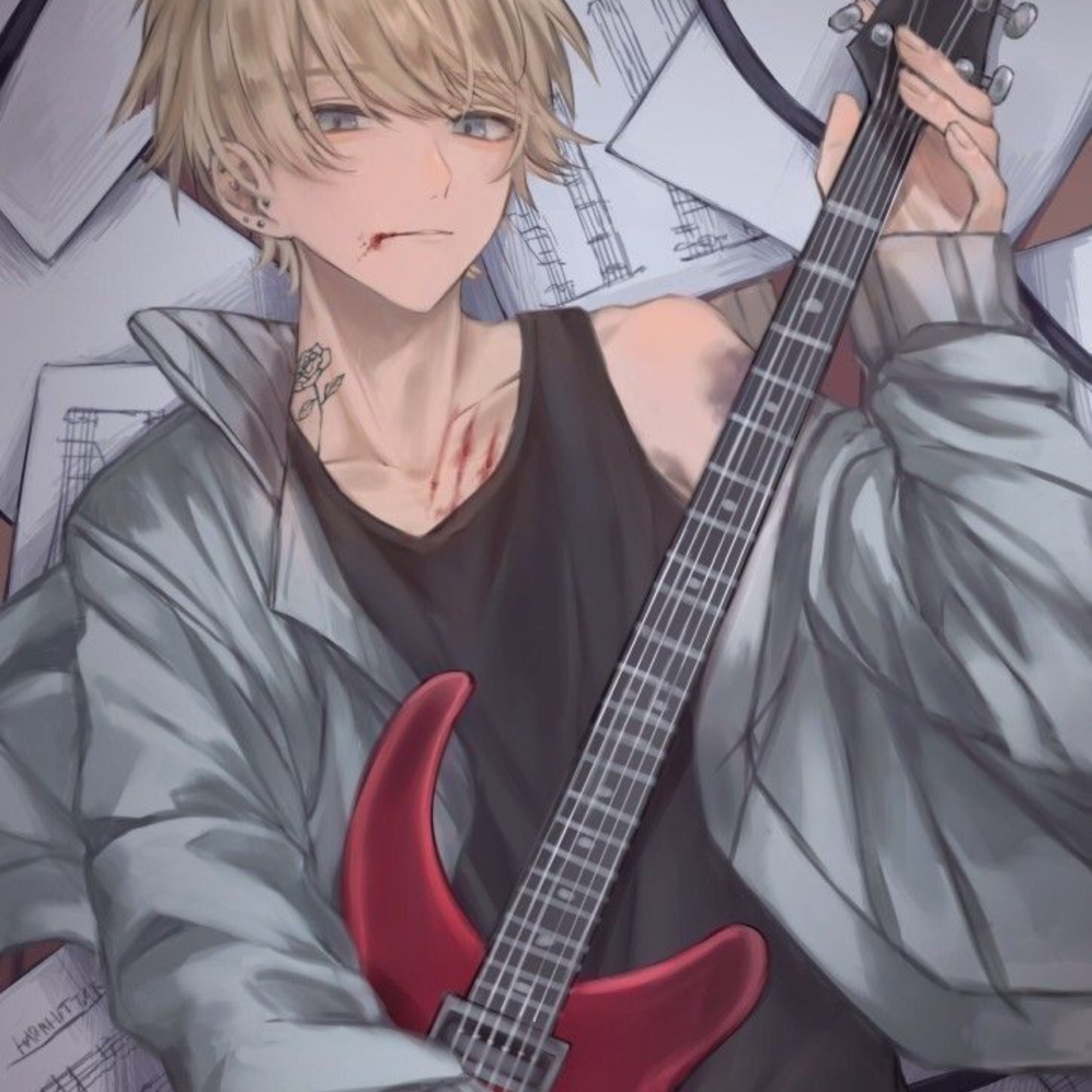 Pfp Anime Boy Guitar