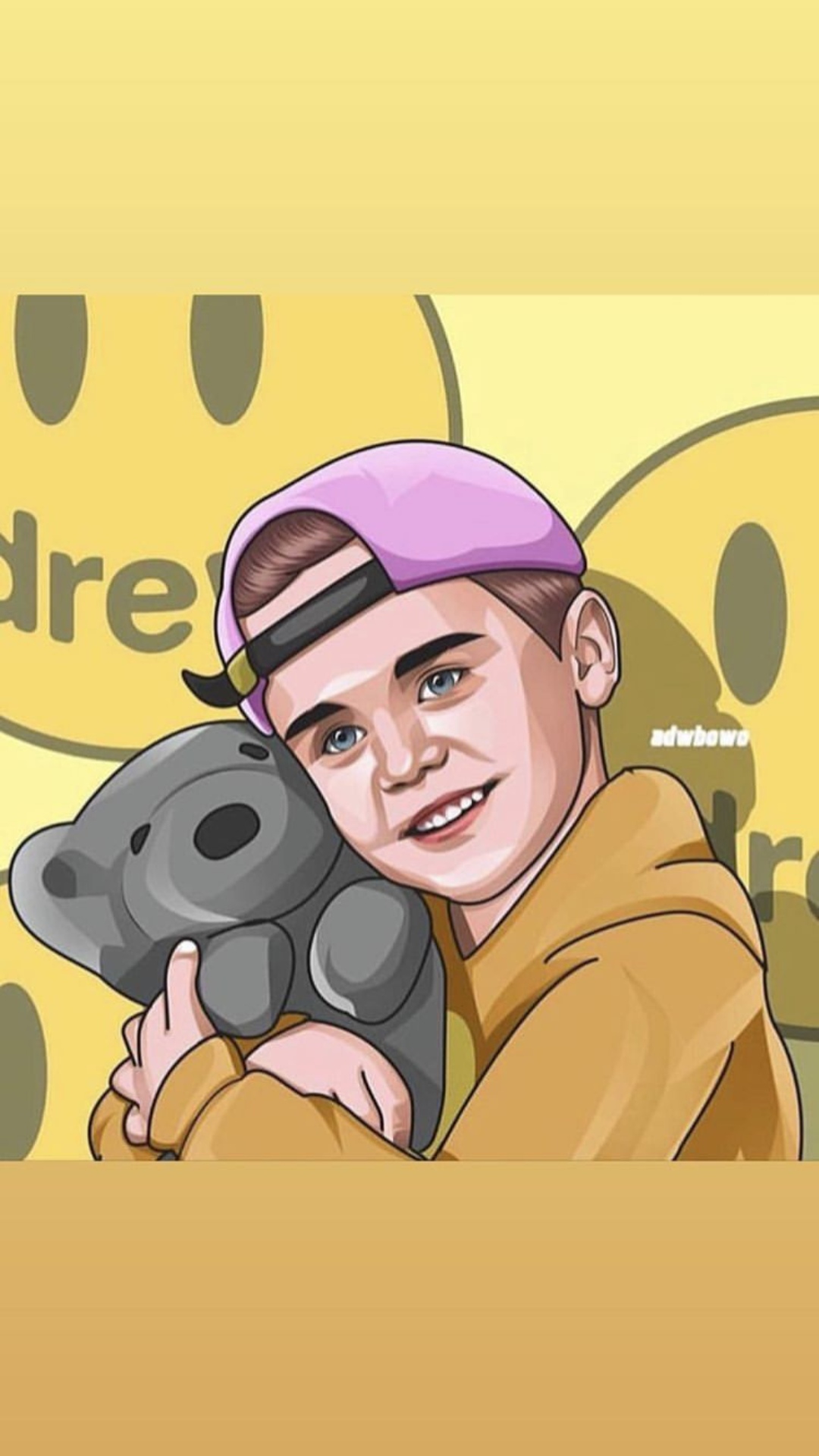 Cartoon Justin Bieber Android Wallpaper