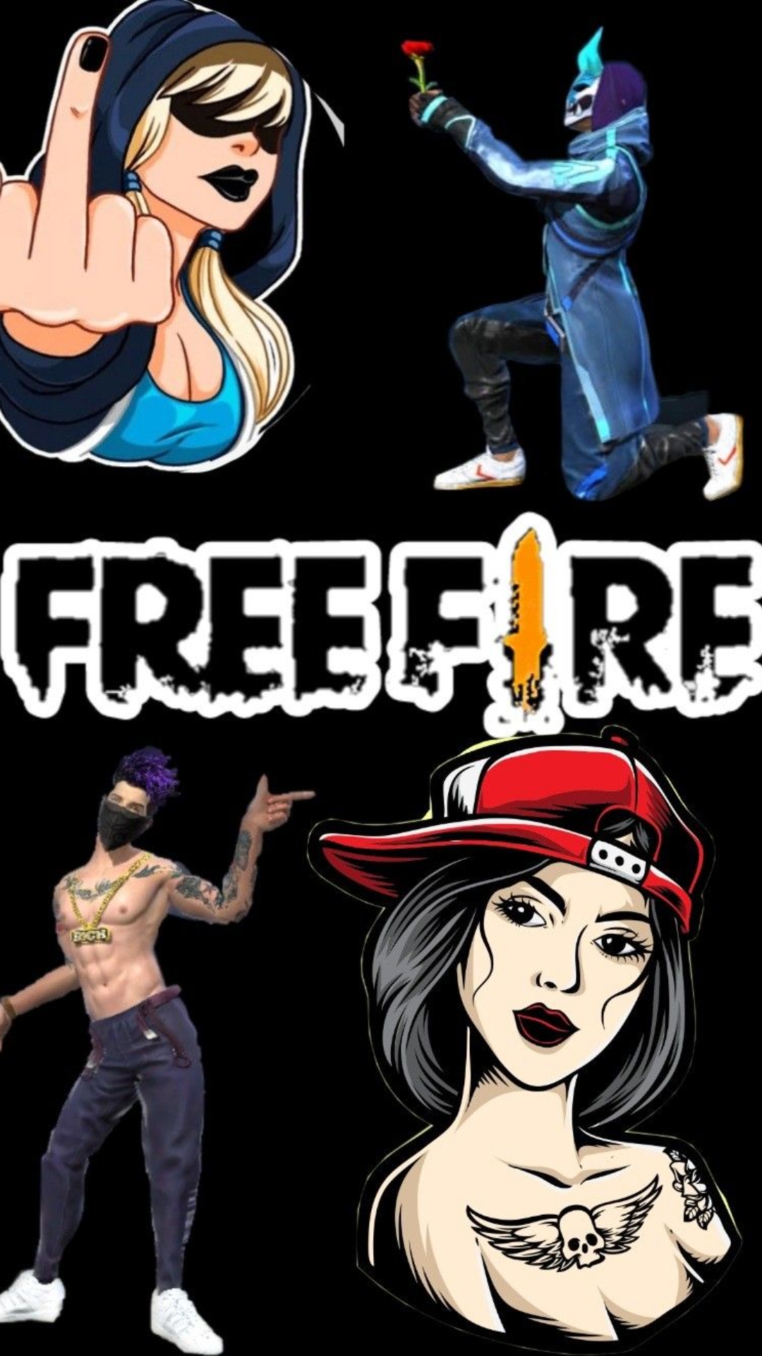 Free Fire Logo Wallpaper 4k