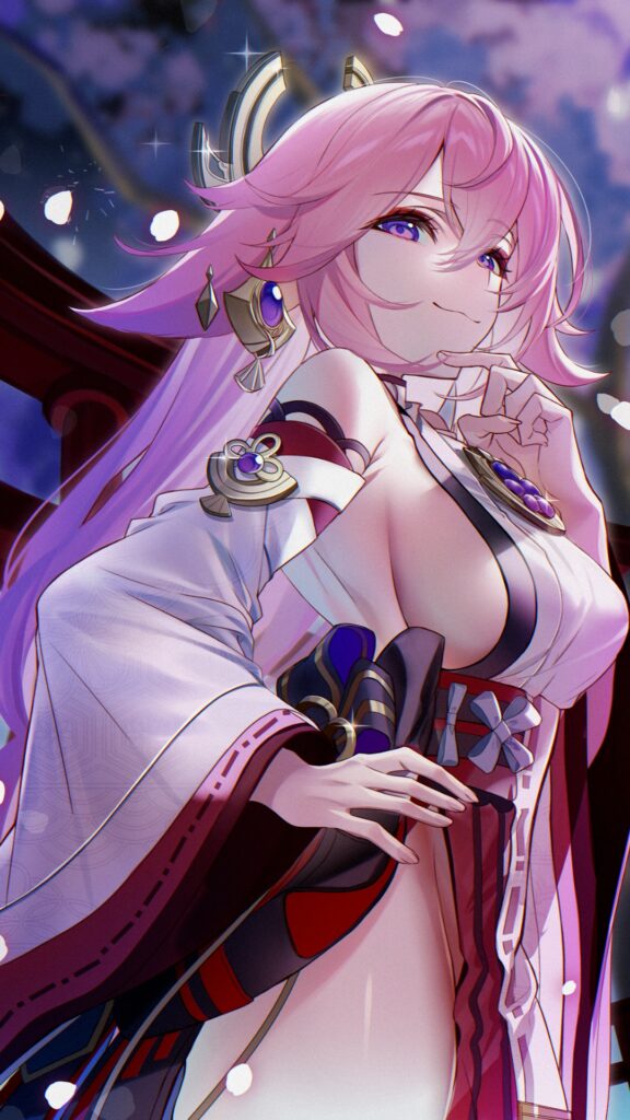 Yae Miko iPhone Wallpaper