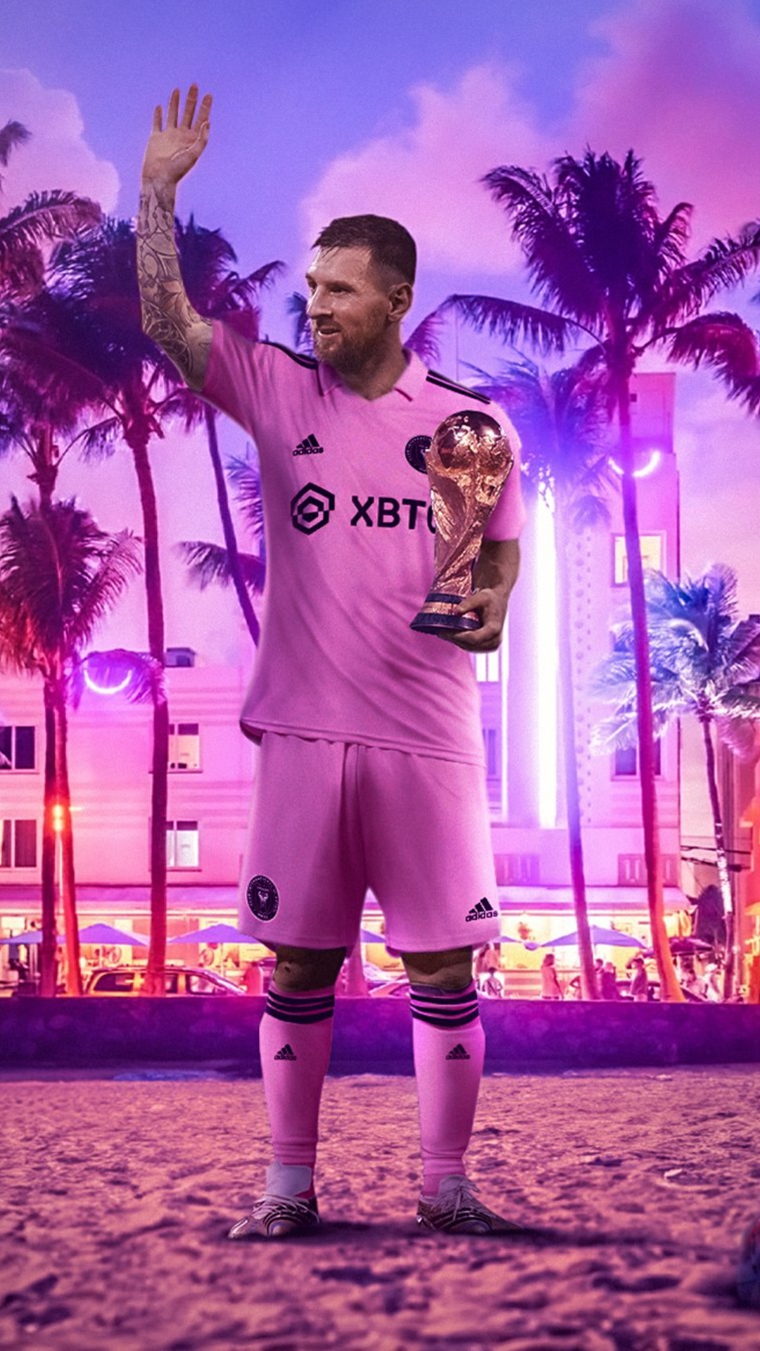 Messi Inter Miami Jersey Wallpaper Download For Free