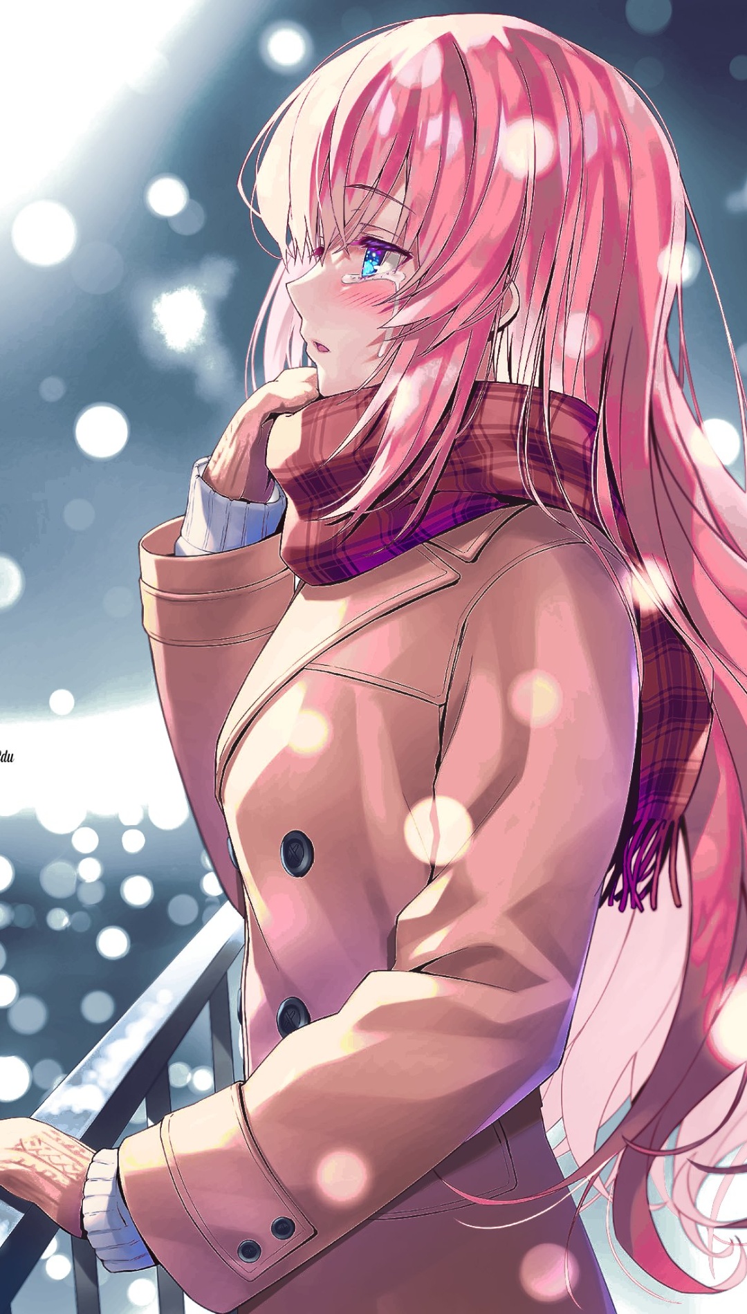 Sad Crying Anime Girl Full HD Wallpaper