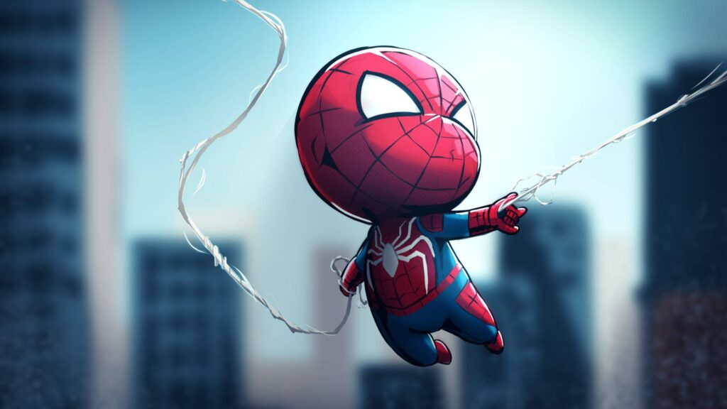 Chibi Spider Man Desktop Wallpaper