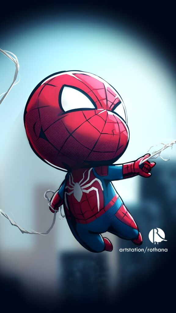 Chibi Spider Man Full HD Wallpaper