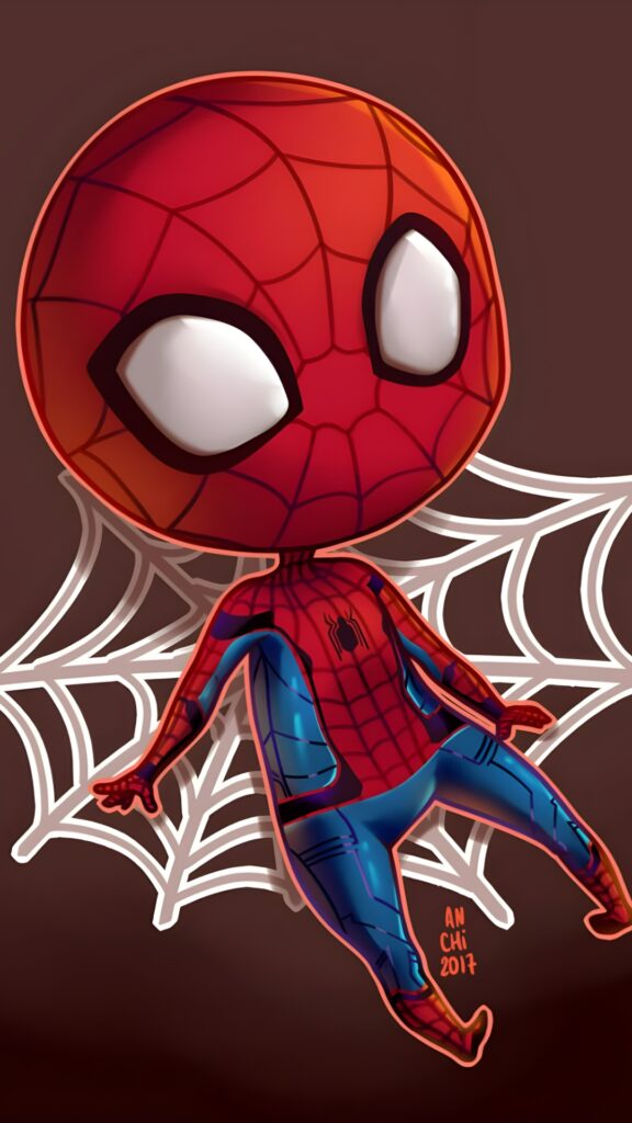 Chibi Spider Man Mobile Wallpaper