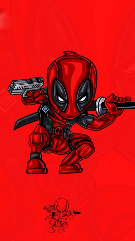 Deadpool Chibi Mobile Wallpaper