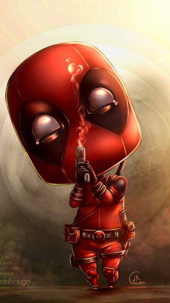 Deadpool Chibi iPhone Wallpaper