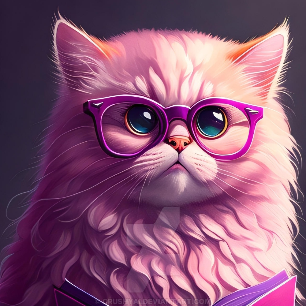 Pink Cute Sleeping Cat Funny Discord Profile Picture Avatar