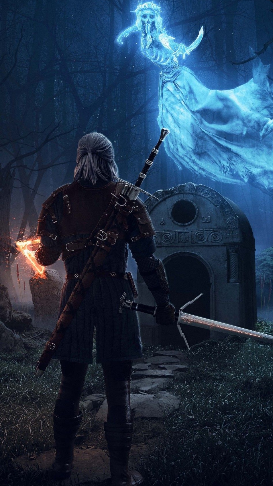 Geralt of Rivia Homescreen Wallpaper