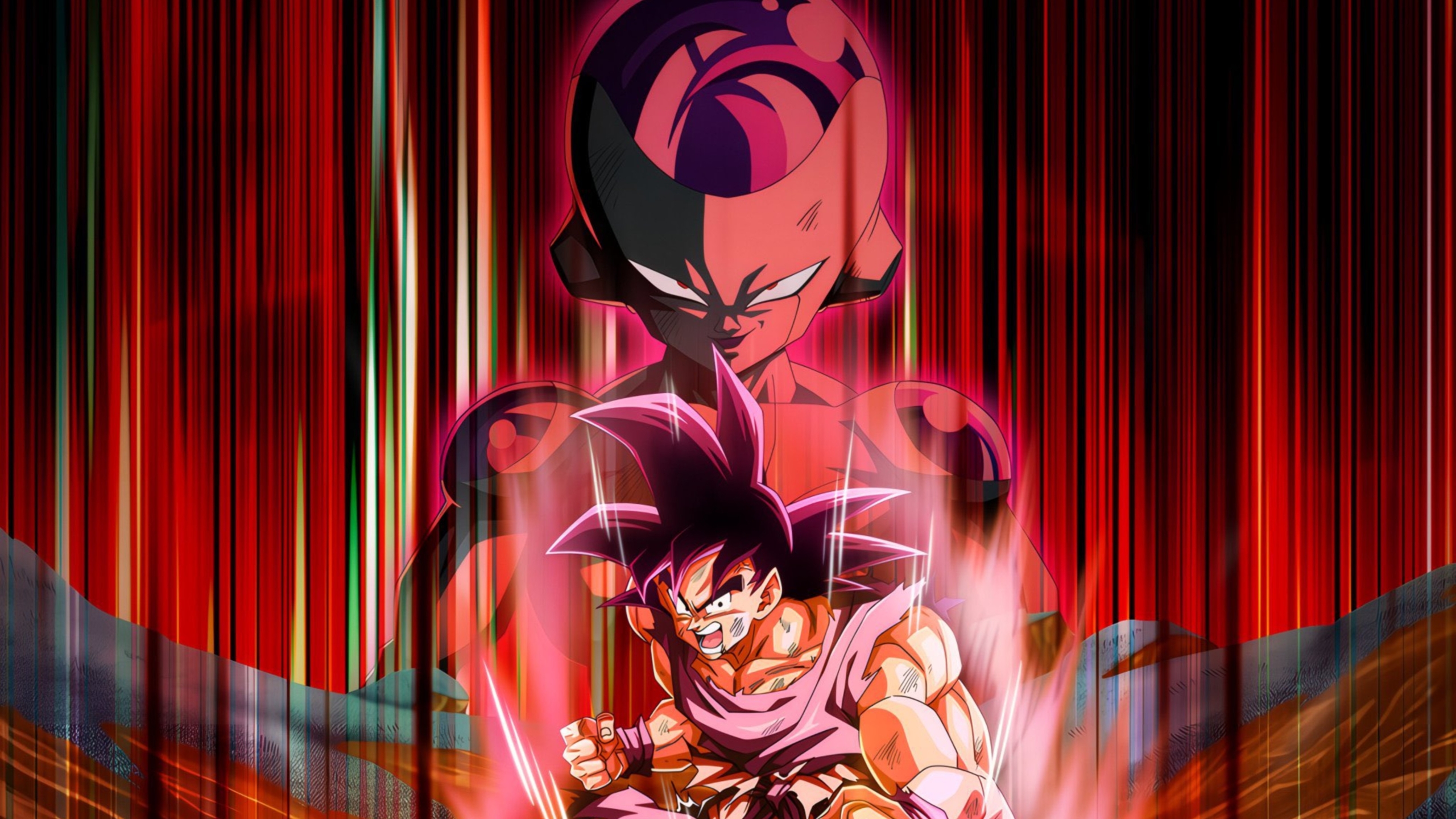 Download free Goku Blue And Red Kaioken Wallpaper 