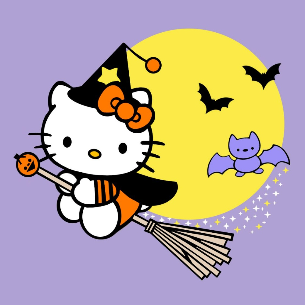 Download Hello Kitty Orange Halloween Sanrio Pfp Wallpaper