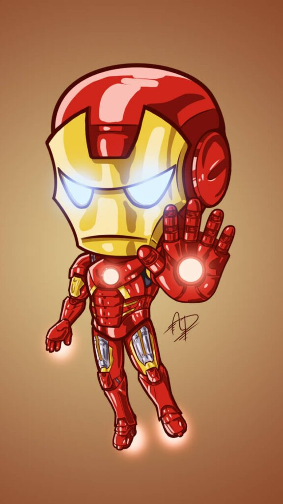 Iron Man Chibi iPhone Wallpaper