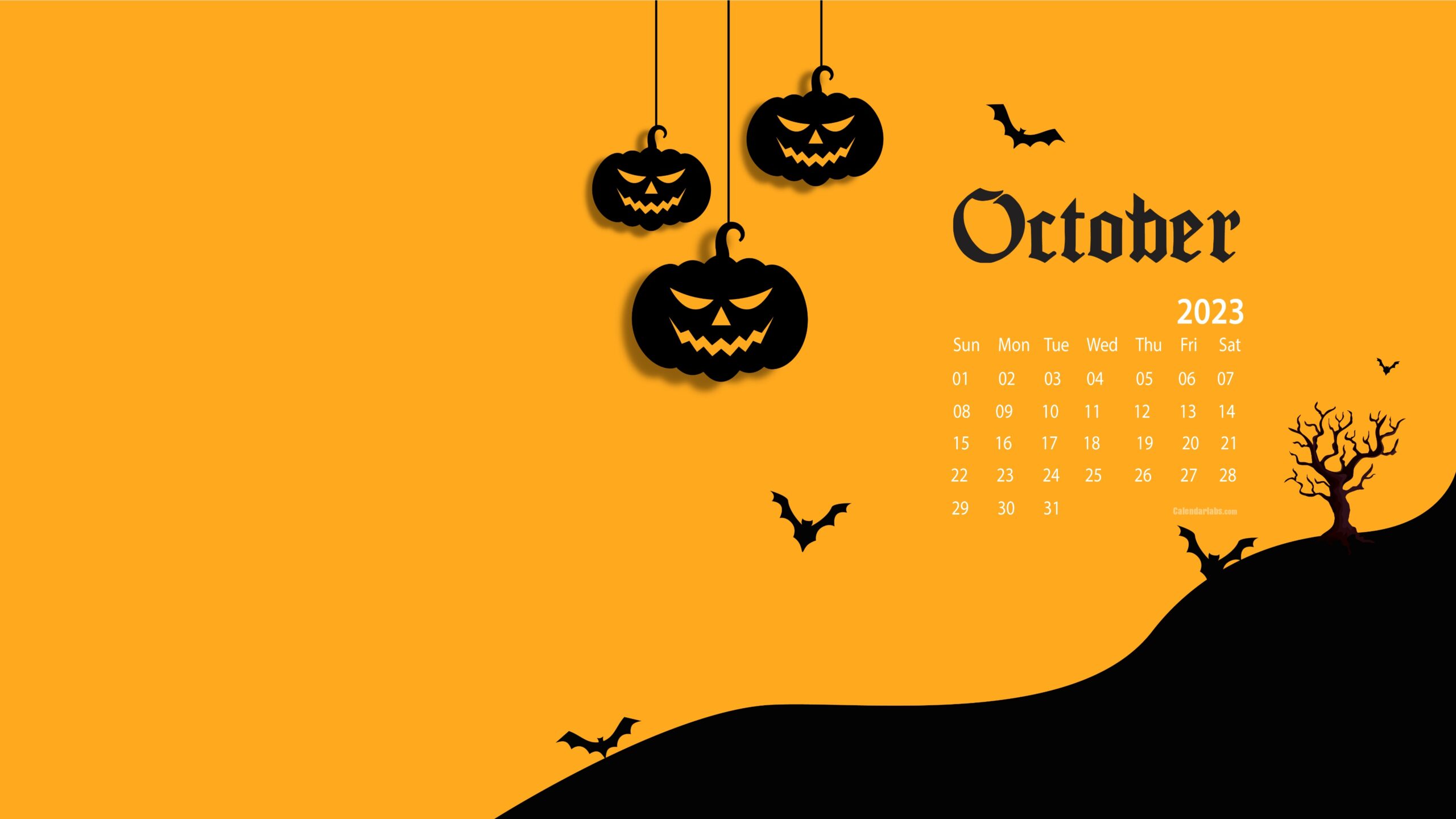 October Calendar 2023 Backgrounds
