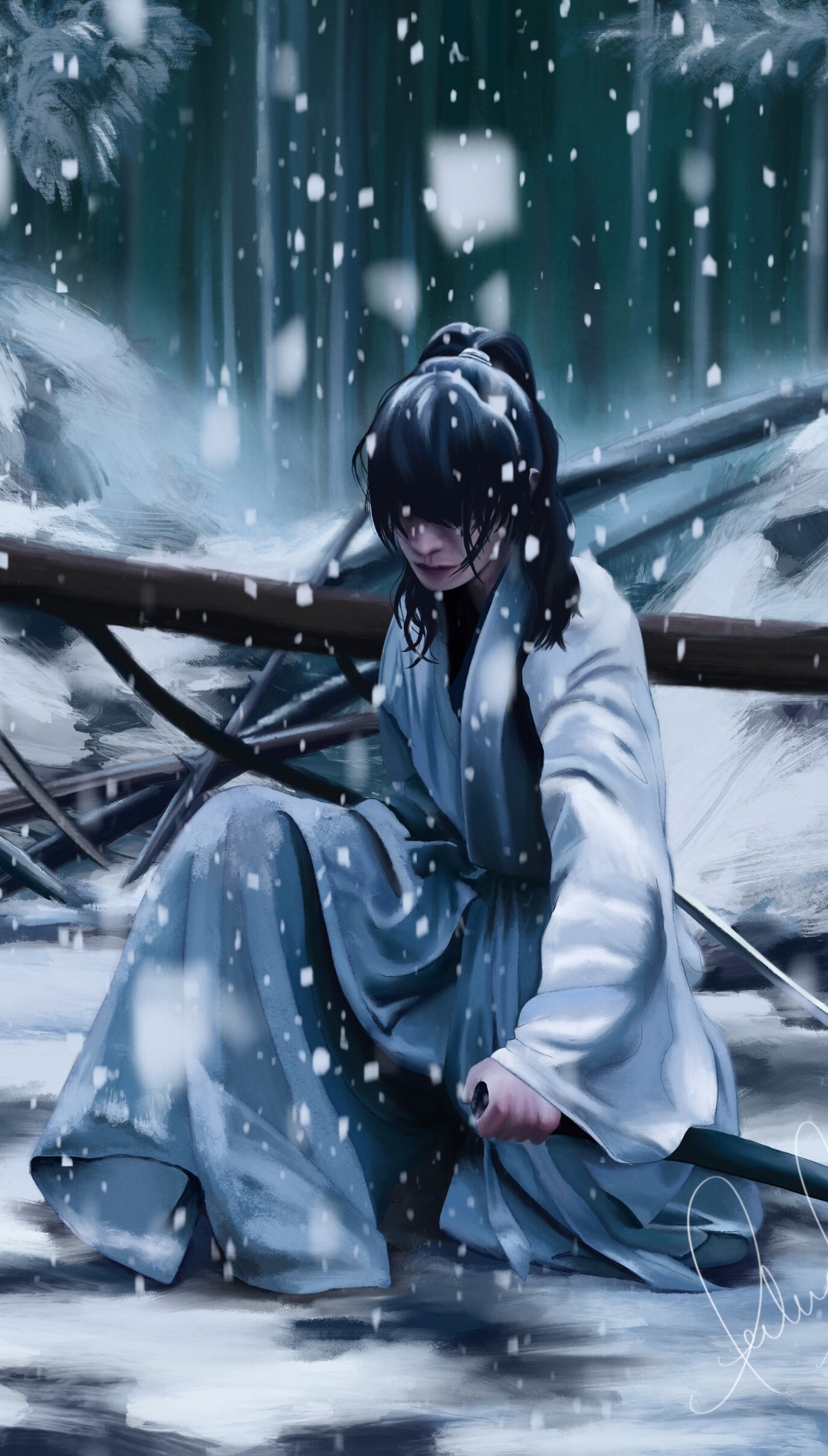 Rurouni Kenshin 2023 Anime Character 4K Wallpaper iPhone HD Phone