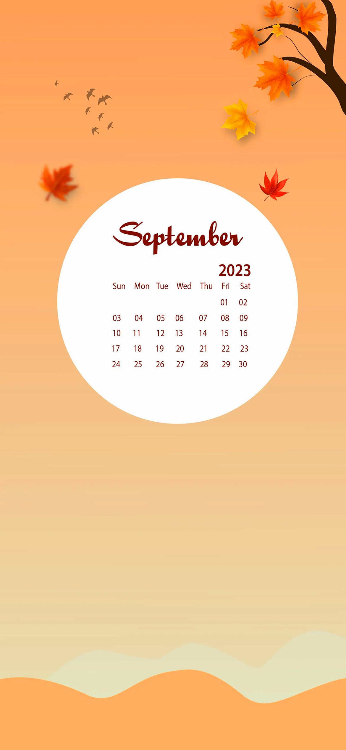 September 2023 Calendar Wallpaper