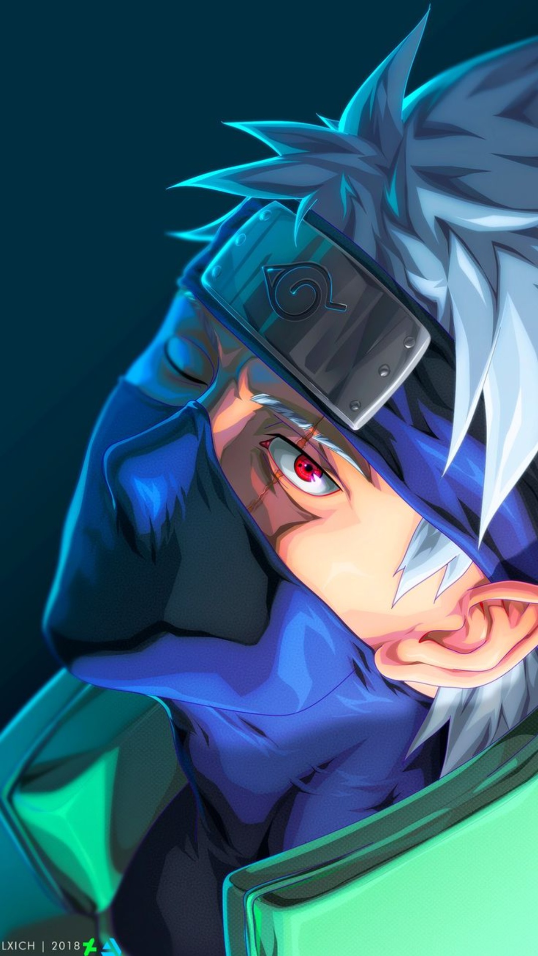 Naruto Kakashi Dark Blue Desktop Wallpaper - Naruto Wallpaper 4K