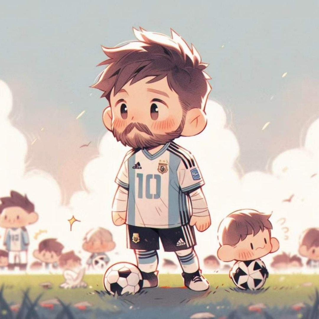 Cartoon Lionel Messi Profile Photo