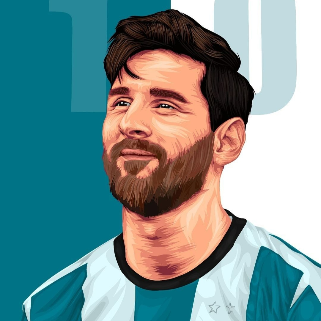 Cartoon Lionel Messi Profile Pic