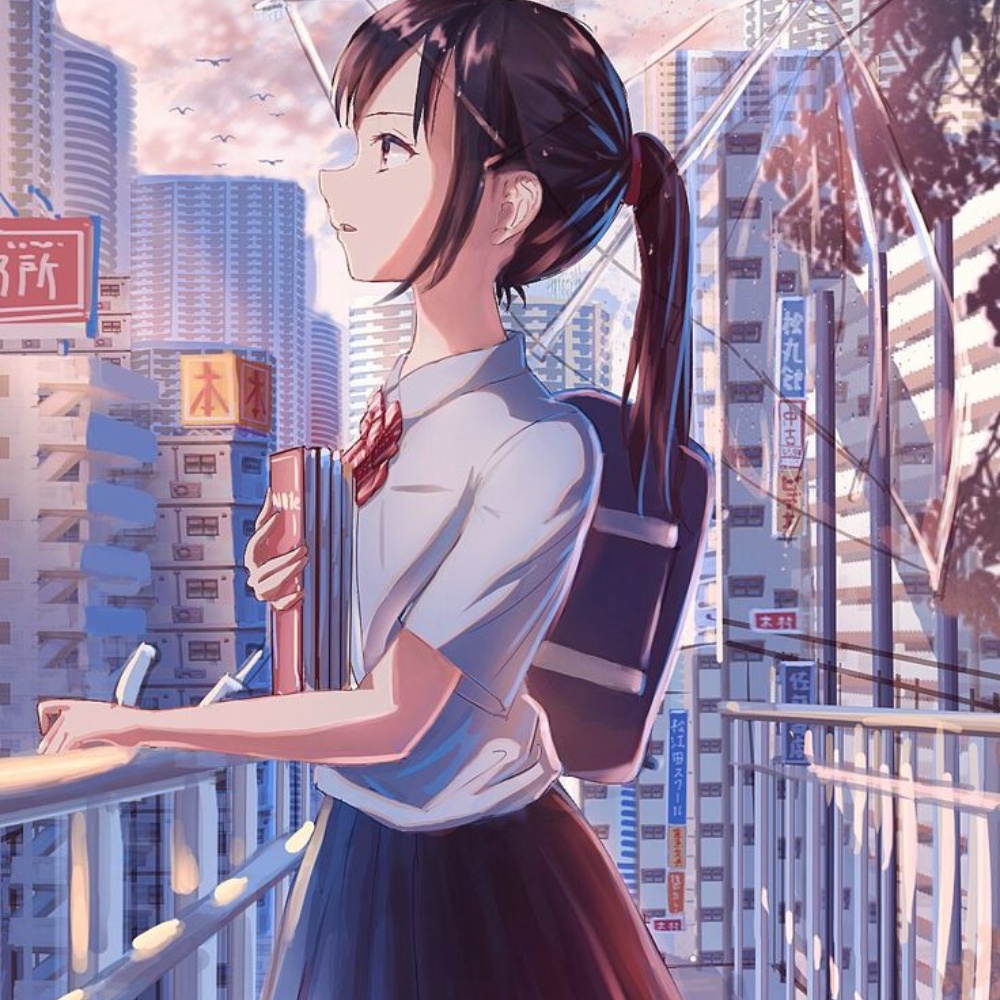 Anime Girl School Uniform Pfp for instagram