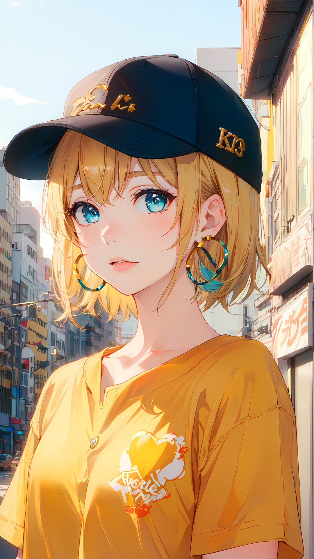 Anime Girl With Cap Android Wallpaper
