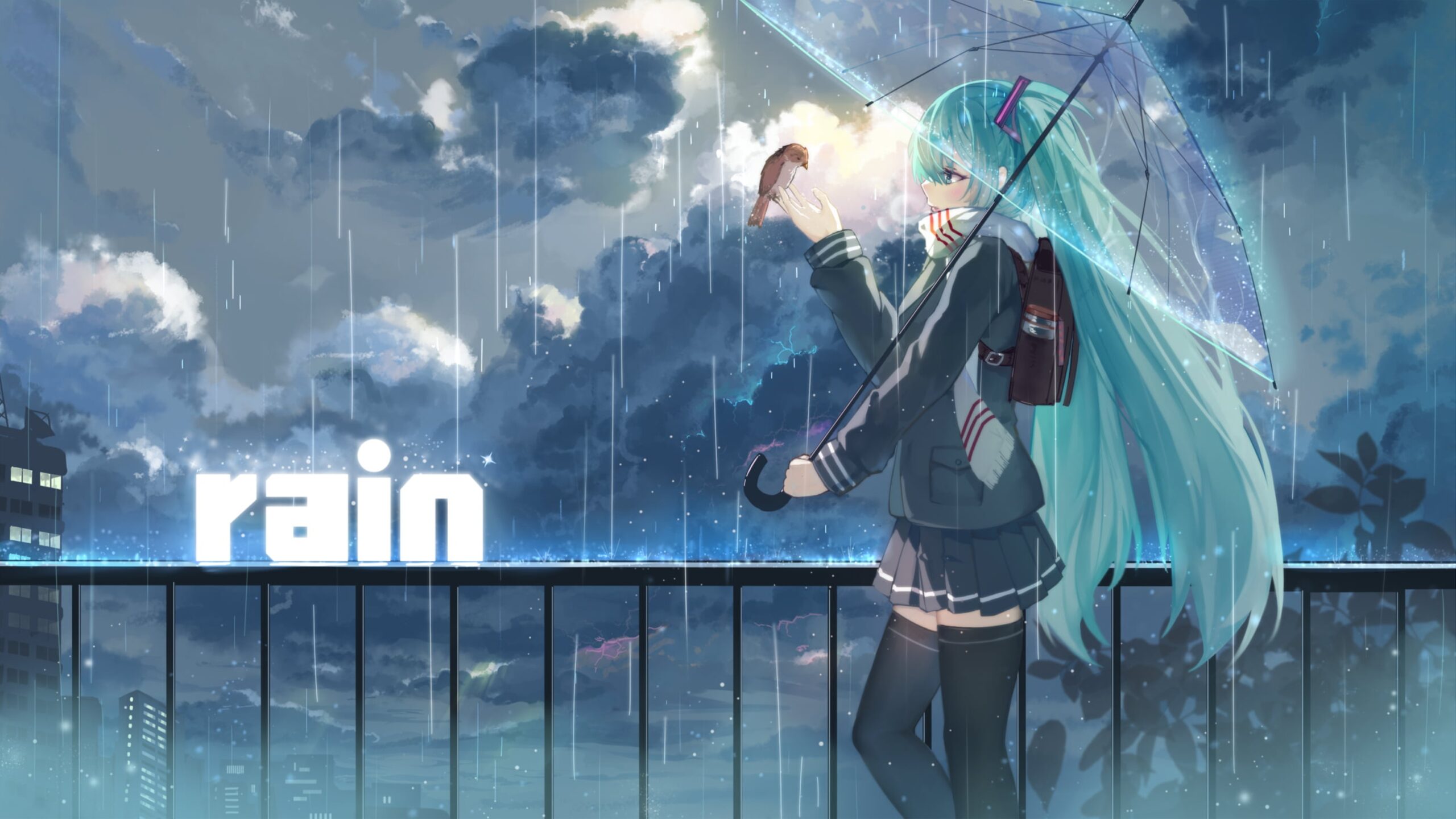 Anime Girl With Umbrella Backgrounds